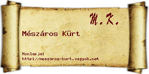 Mészáros Kürt névjegykártya