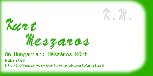 kurt meszaros business card